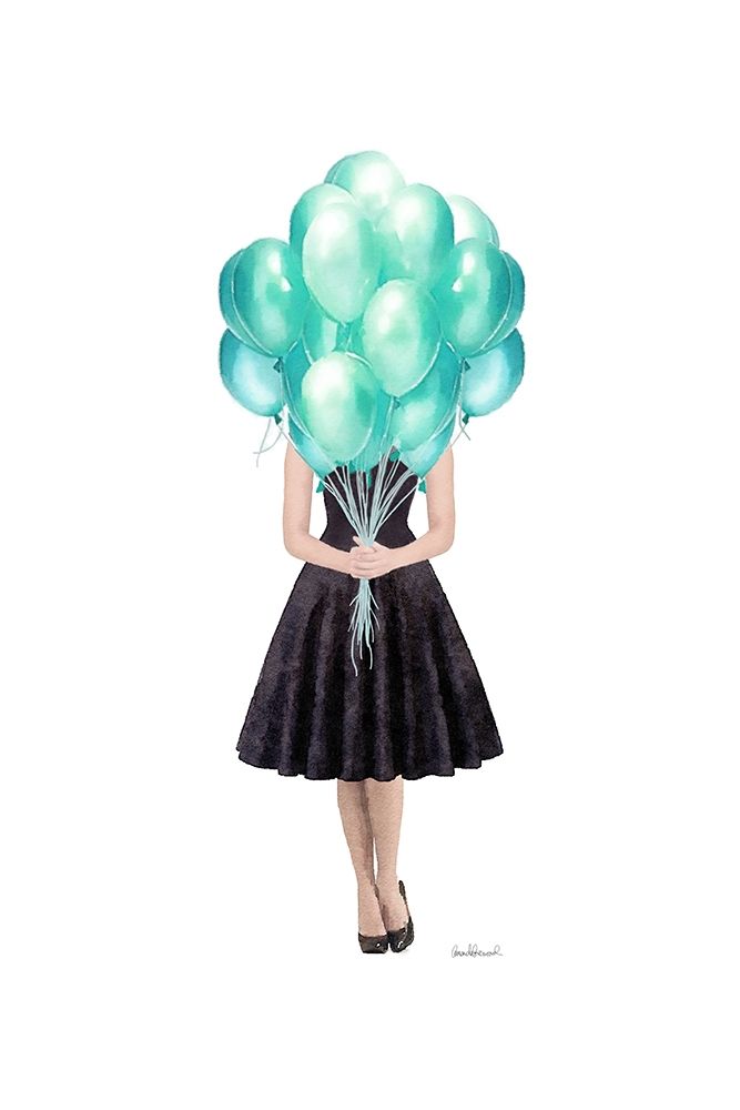 Teal Balloon Girl art print by Amanda Greenwood for $57.95 CAD