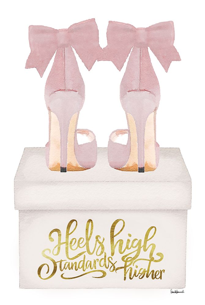 High Rise Heels- Pink art print by Amanda Greenwood for $57.95 CAD