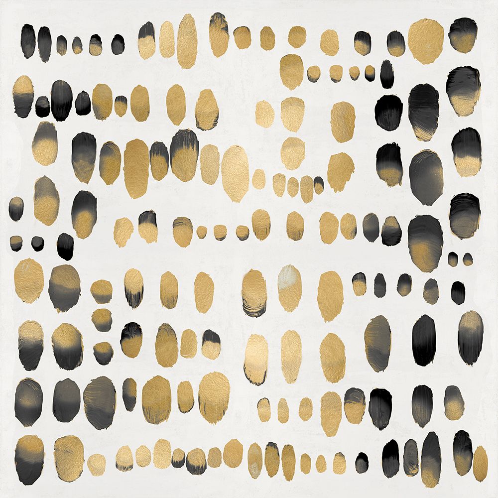 Playful Gold and Black I art print by Angela Perry for $57.95 CAD