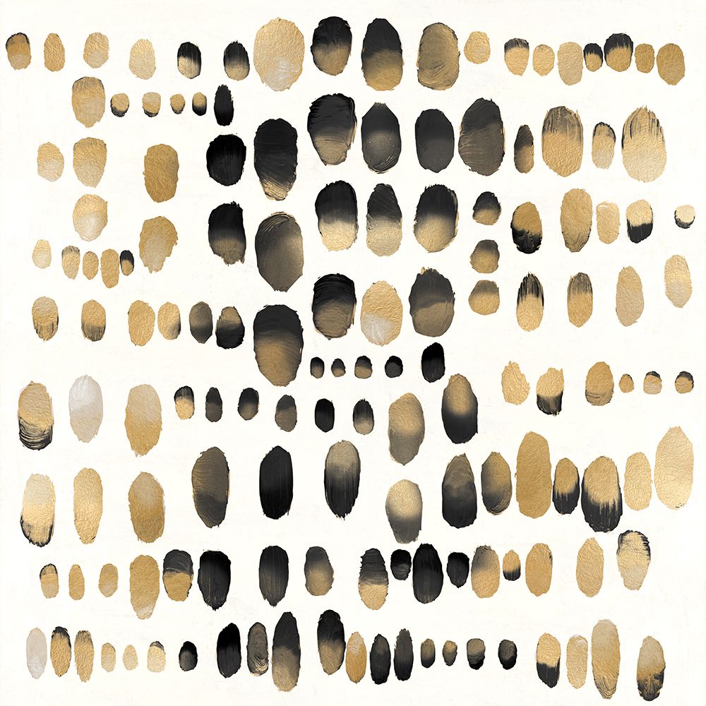 Playful Gold and Black II art print by Angela Perry for $57.95 CAD