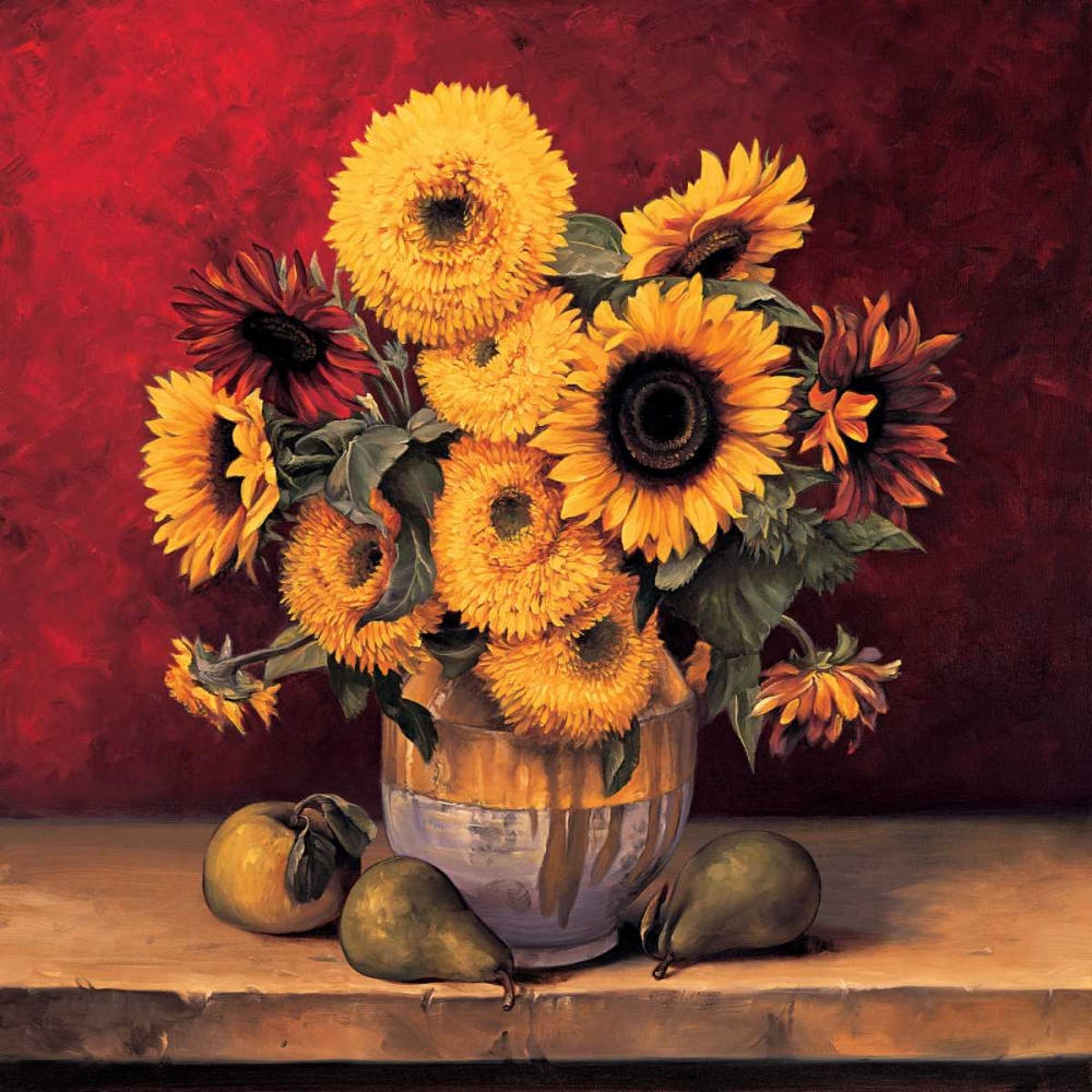 Sunflowers with Pears art print by Andres Gonzales for $57.95 CAD