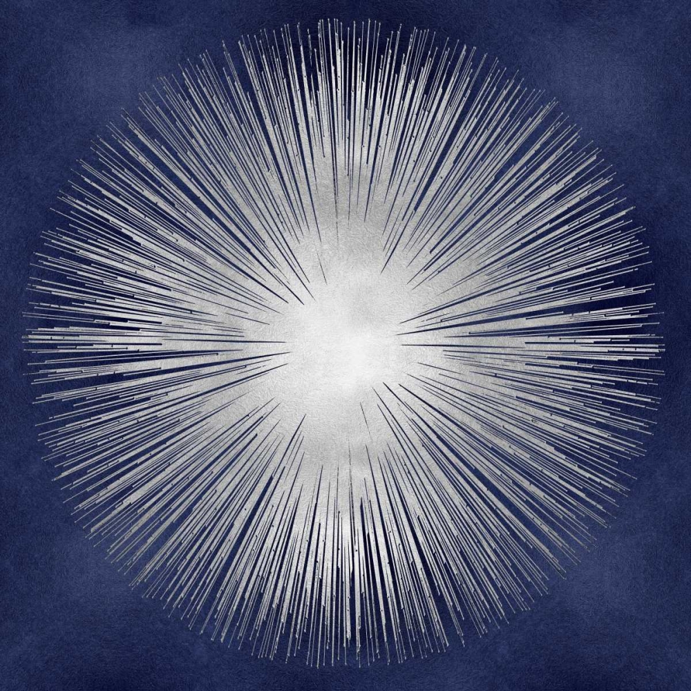 Silver Sunburst on Blue I art print by Abby Young for $57.95 CAD