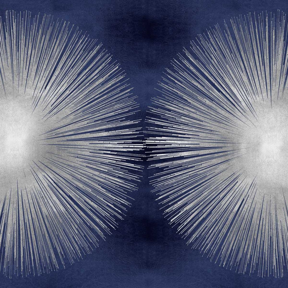 Silver Sunburst on Blue II art print by Abby Young for $57.95 CAD