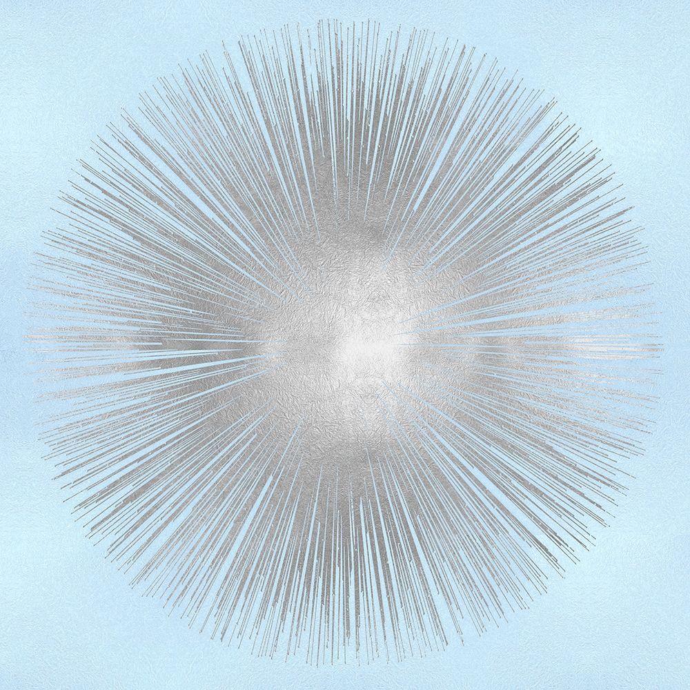 Sunburst Silver on Blue I art print by Abby Young for $57.95 CAD