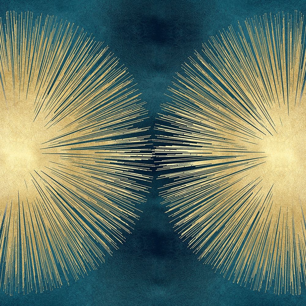Sunburst Gold on Teal II art print by Abby Young for $57.95 CAD