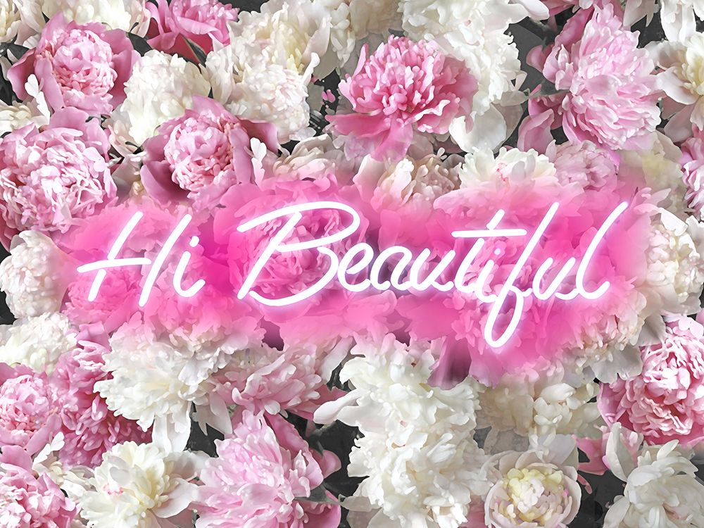 Hi Beautiful Neon art print by Madeline Blake for $57.95 CAD