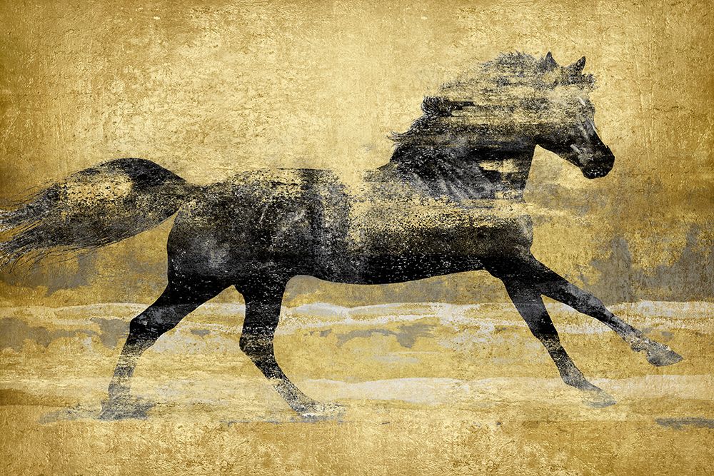 Running Horse Gold I art print by Madeline Blake for $57.95 CAD