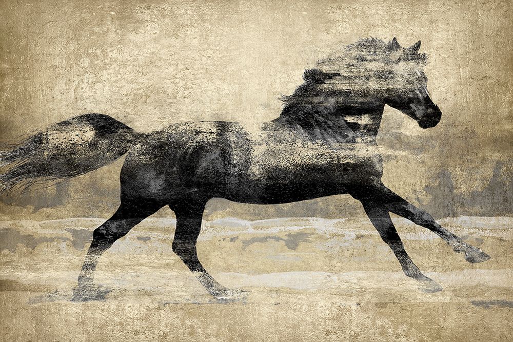 Running Horse Gold II art print by Madeline Blake for $57.95 CAD