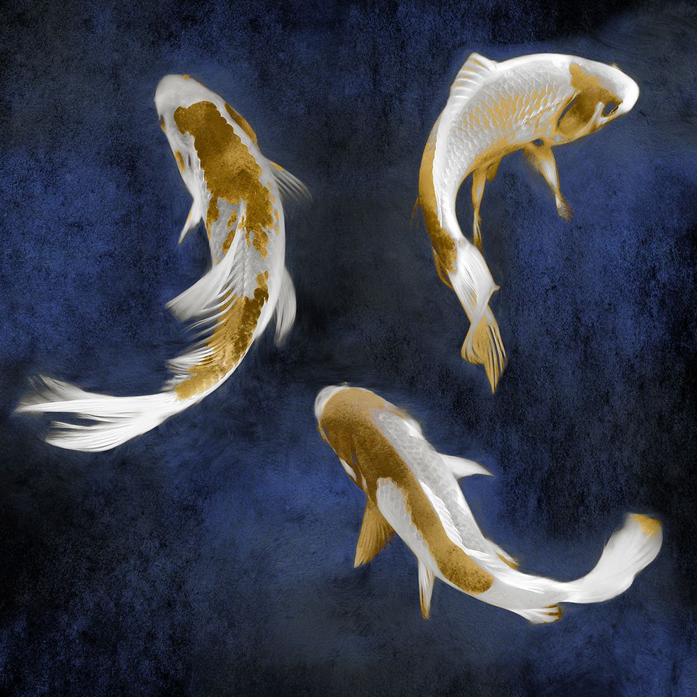 Koi on Blue I art print by Madeline Blake for $57.95 CAD
