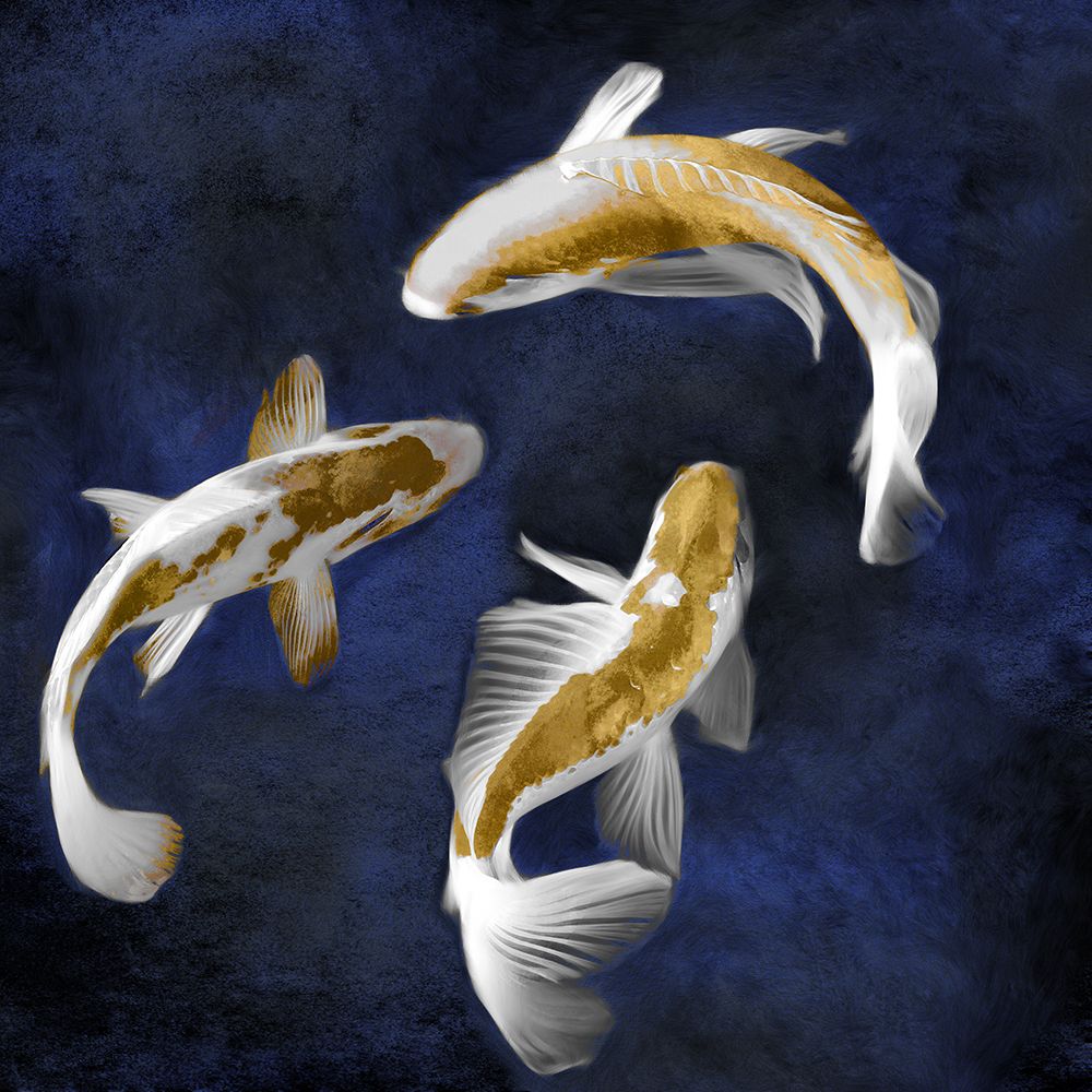 Koi on Blue II art print by Madeline Blake for $57.95 CAD