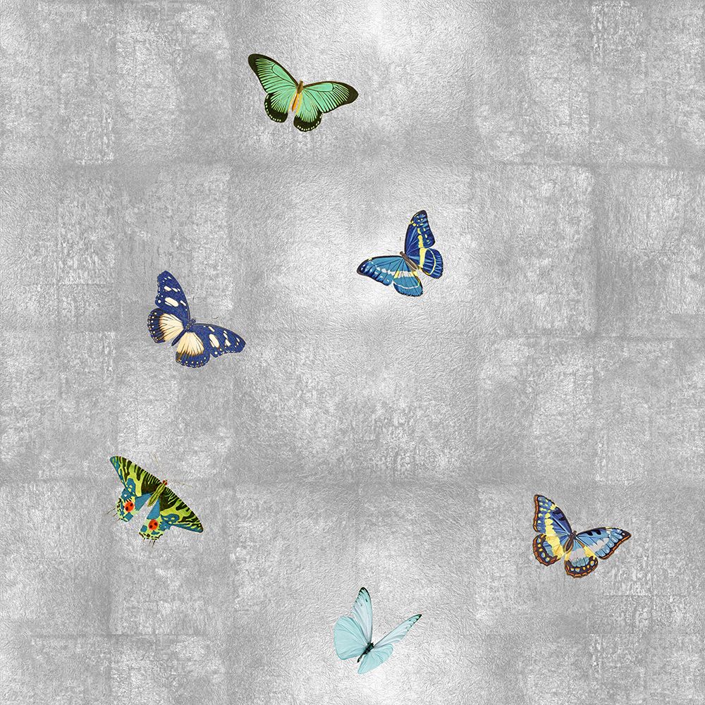 Butterflies on Silver I art print by Madeline Blake for $57.95 CAD