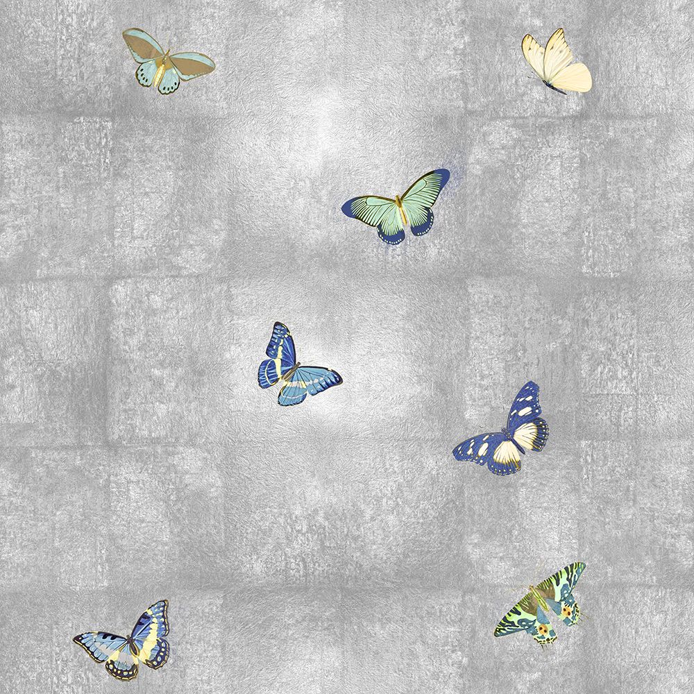 Butterflies on Silver II art print by Madeline Blake for $57.95 CAD