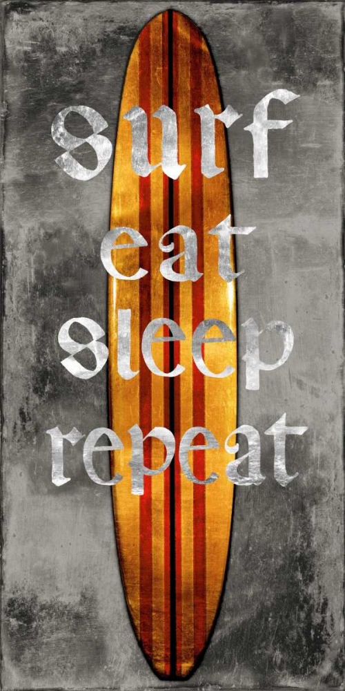 Surf Repeat art print by Charlie Carter for $57.95 CAD