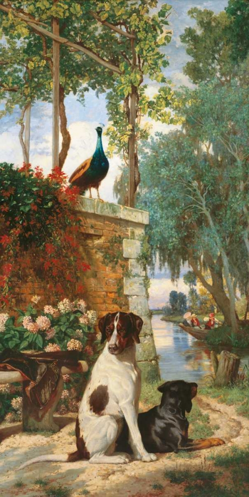 Panneau decoratif aux chien et art print by Charles Dugasseau for $57.95 CAD