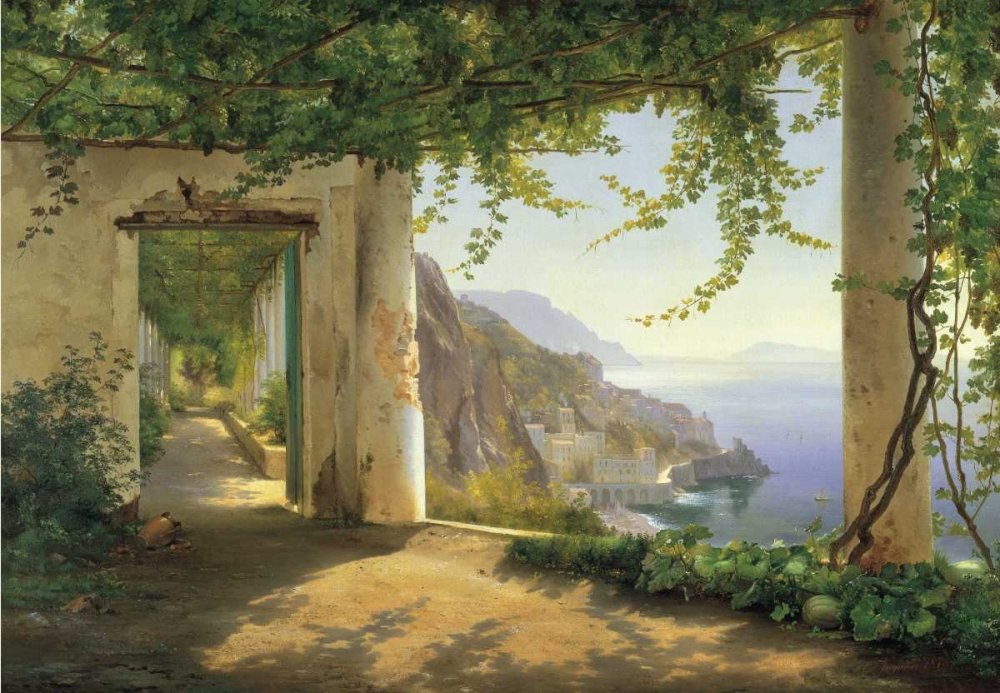 View to the Amalfi Coast art print by Carl Frederic Aagaard for $57.95 CAD