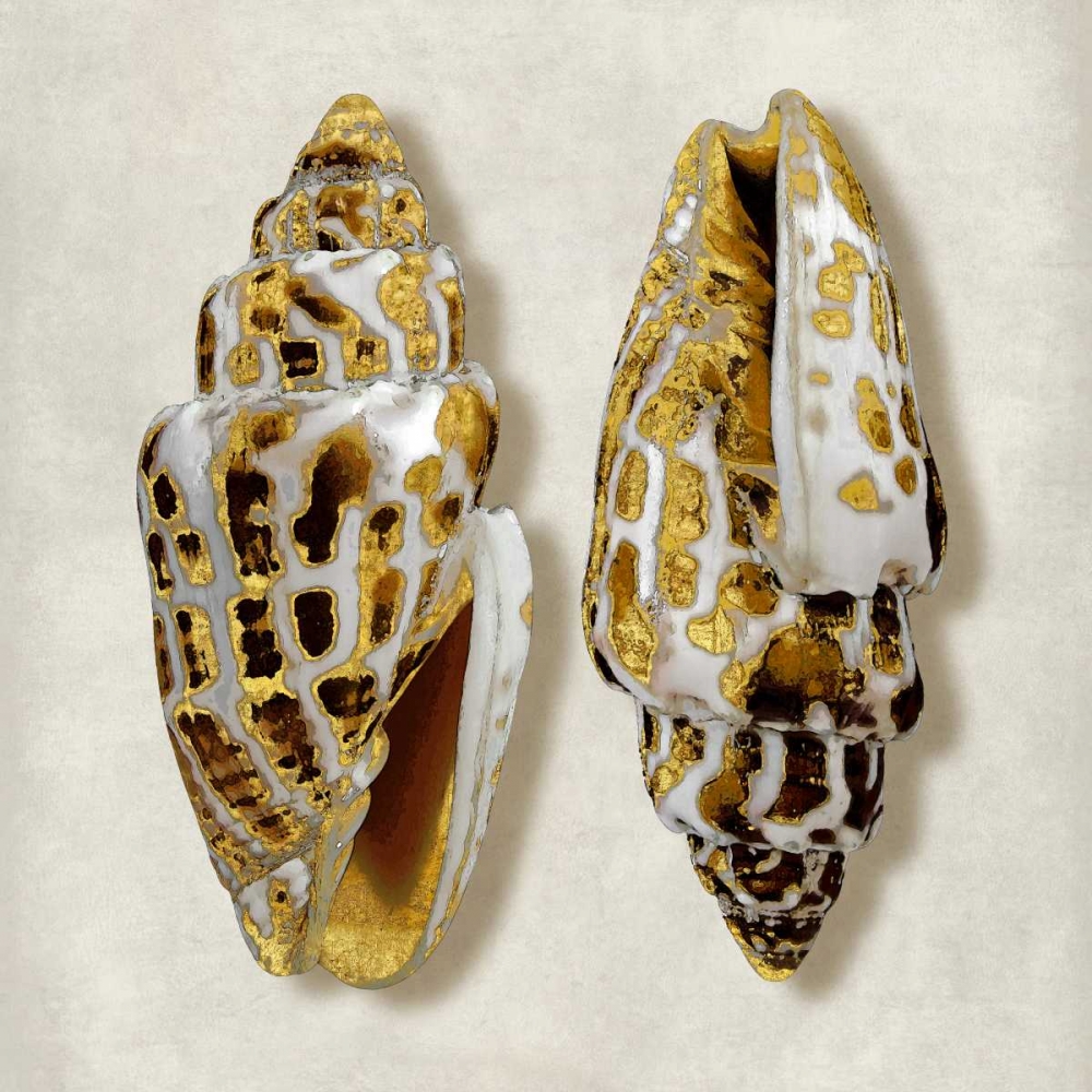 Golden Ocean Gems on Ivory I art print by Caroline Kelly for $57.95 CAD