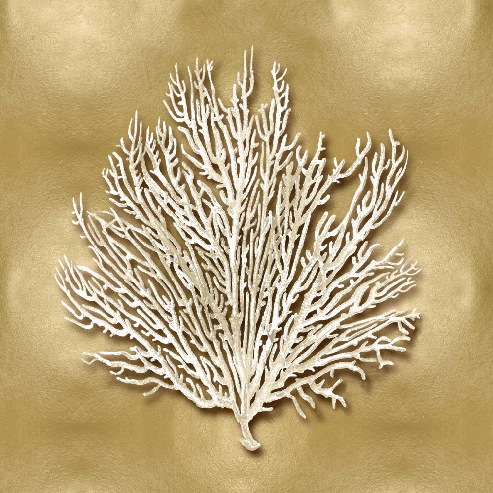 Sea Fan on Gold I art print by Caroline Kelly for $57.95 CAD