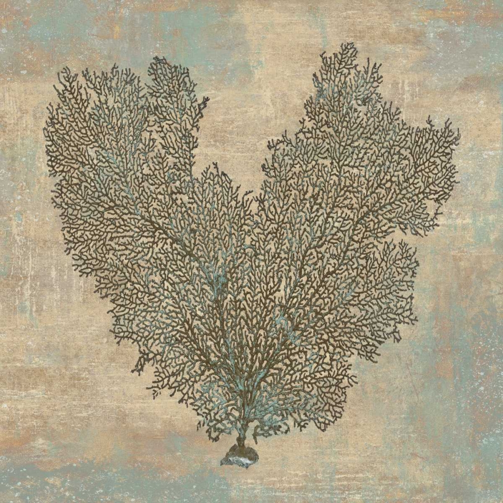Aqua Fan Coral art print by Caroline Kelly for $57.95 CAD