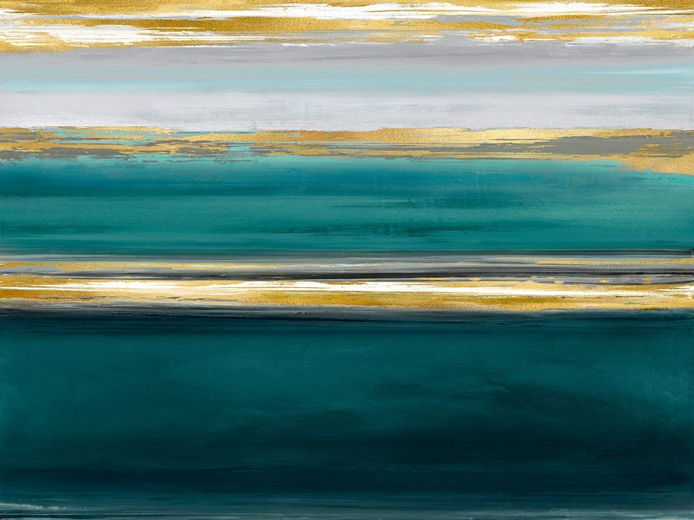 Parallel Lines on Teal art print by Allie Corbin for $57.95 CAD