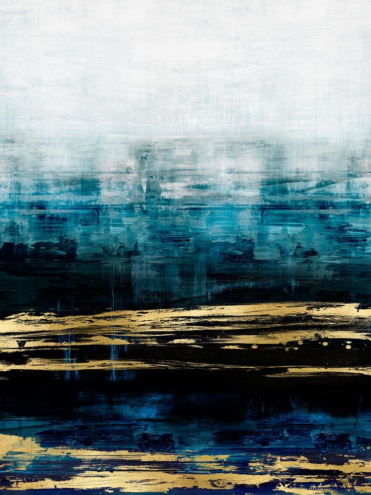 Aqua Reflections with Gold art print by Allie Corbin for $57.95 CAD