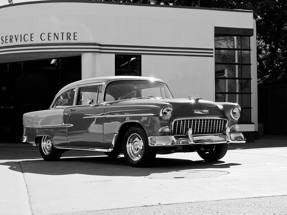 1955 Chev Belair 7 BandW art print by Clive Branson for $57.95 CAD
