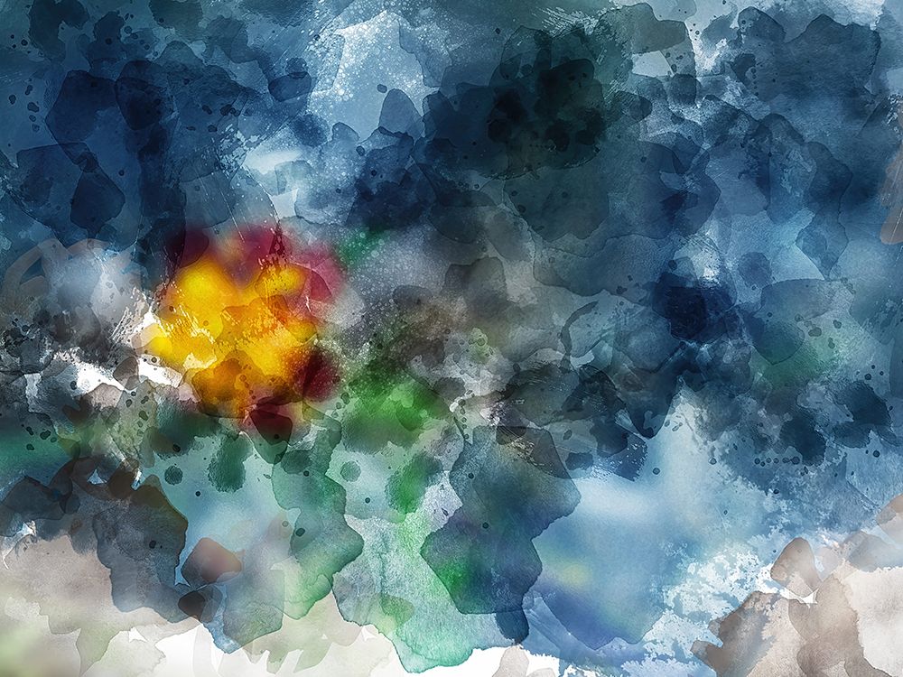 Blue and Yellow Floral art print by Chamira Young for $57.95 CAD