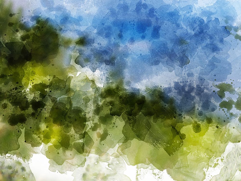Blue with Green Horizon I art print by Chamira Young for $57.95 CAD