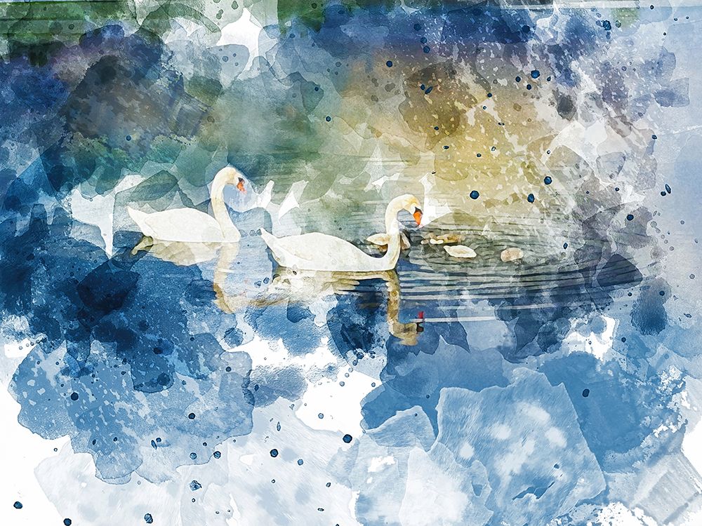 Swans I art print by Chamira Young for $57.95 CAD