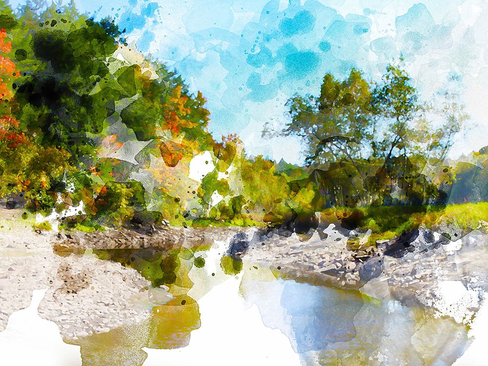 Tranquil Lake I art print by Chamira Young for $57.95 CAD