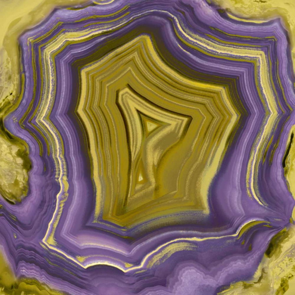 Agate in Purple and Gold I art print by Danielle Carson for $57.95 CAD