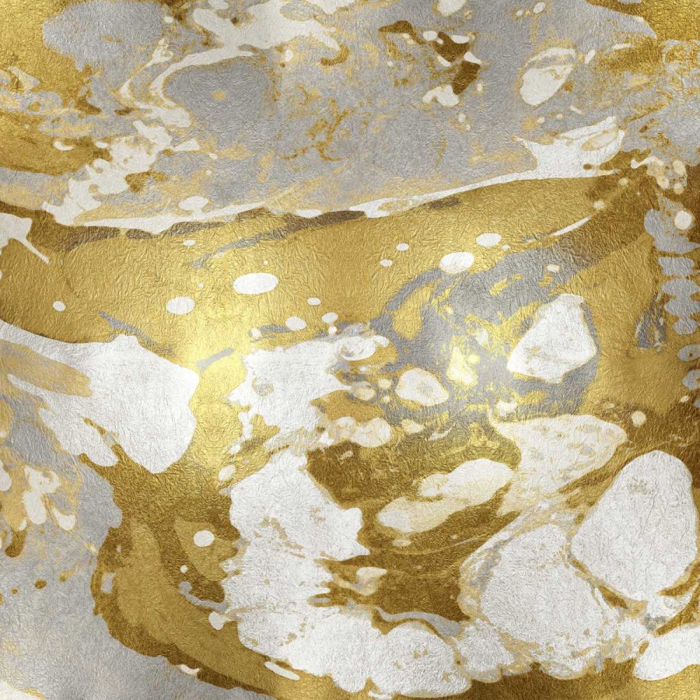 Marbleized in Gold and Silver art print by Danielle Carson for $57.95 CAD
