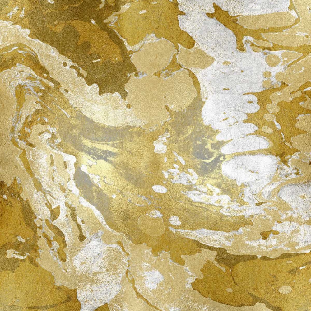 Marbleized in Gold and Silver art print by Danielle Carson for $57.95 CAD