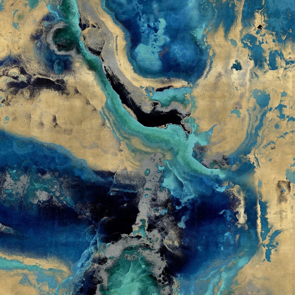 Stone with Blue and Gold art print by Danielle Carson for $57.95 CAD