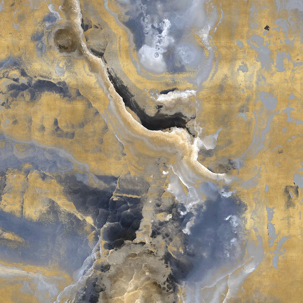 Stone with Gold and Gray I art print by Danielle Carson for $57.95 CAD