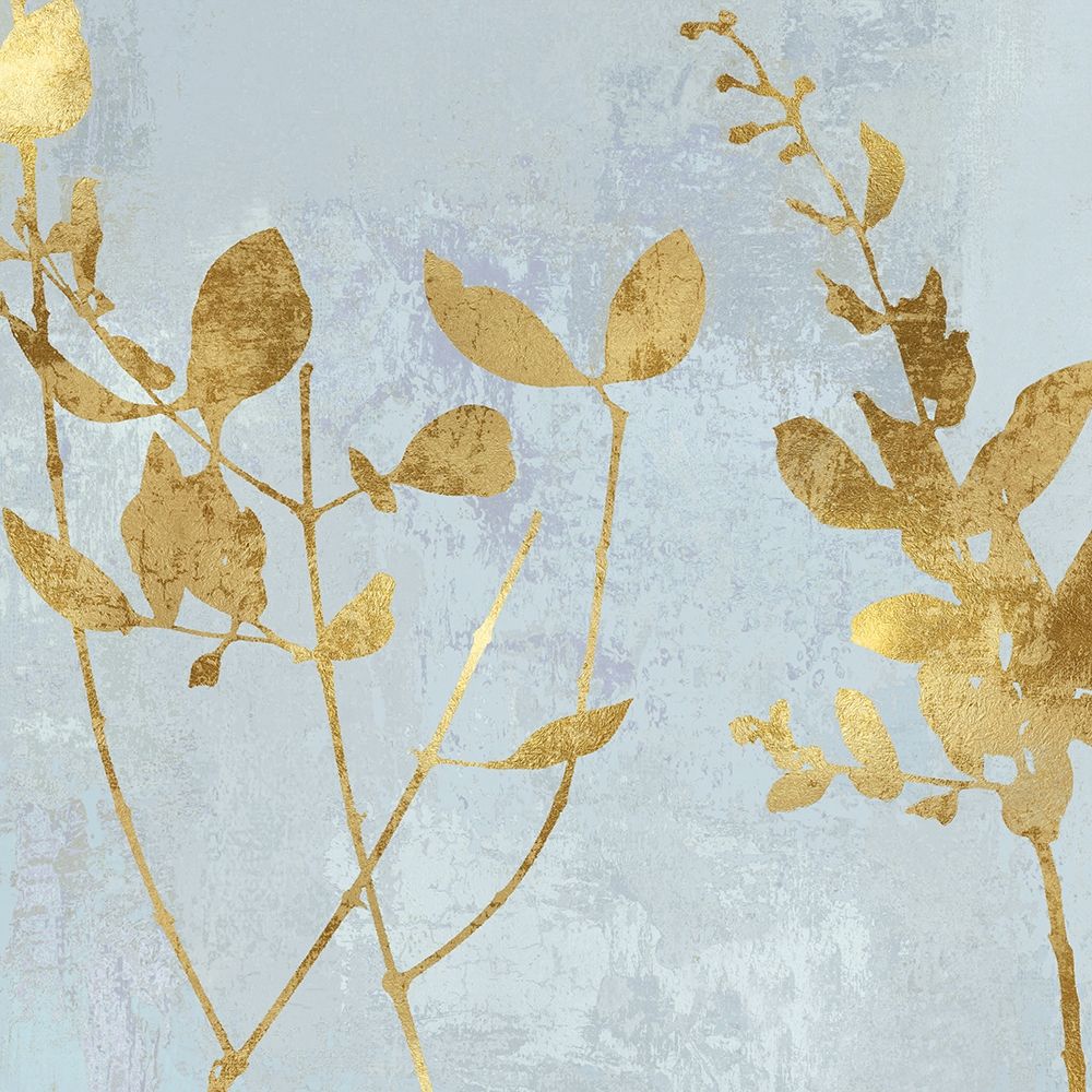 Nature Gold on Blue art print by Danielle Carson for $57.95 CAD