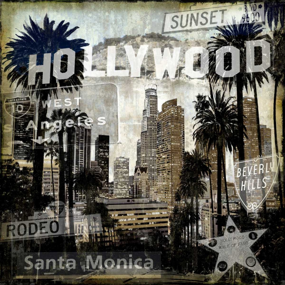 Landmarks L.A. art print by Dylan Matthews for $57.95 CAD
