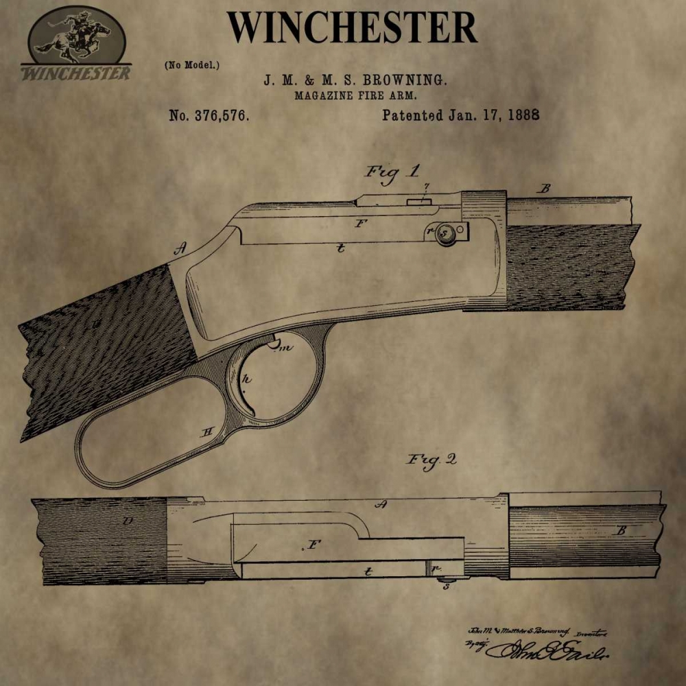 Winchester Magazine Fire Arm, art print by Dan Sproul for $57.95 CAD