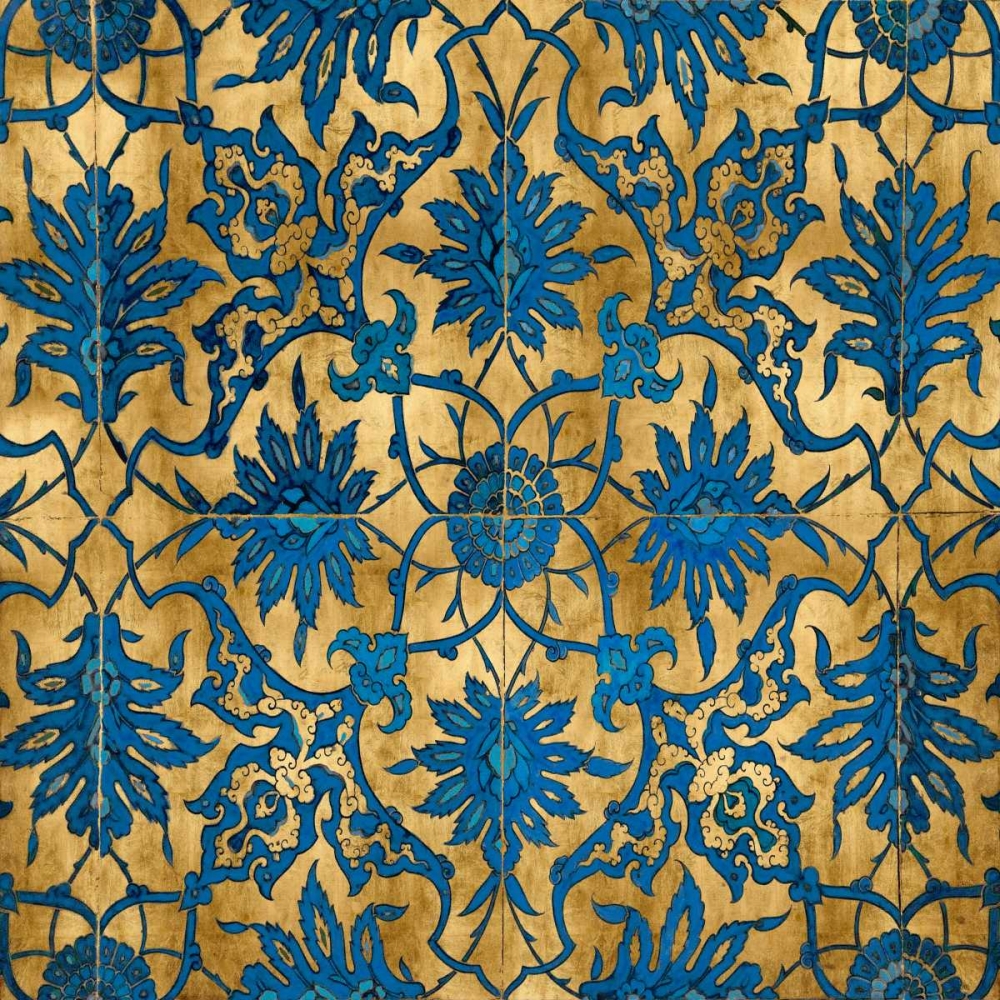 Ornate In Gold and Blue art print by Ellie Roberts for $57.95 CAD