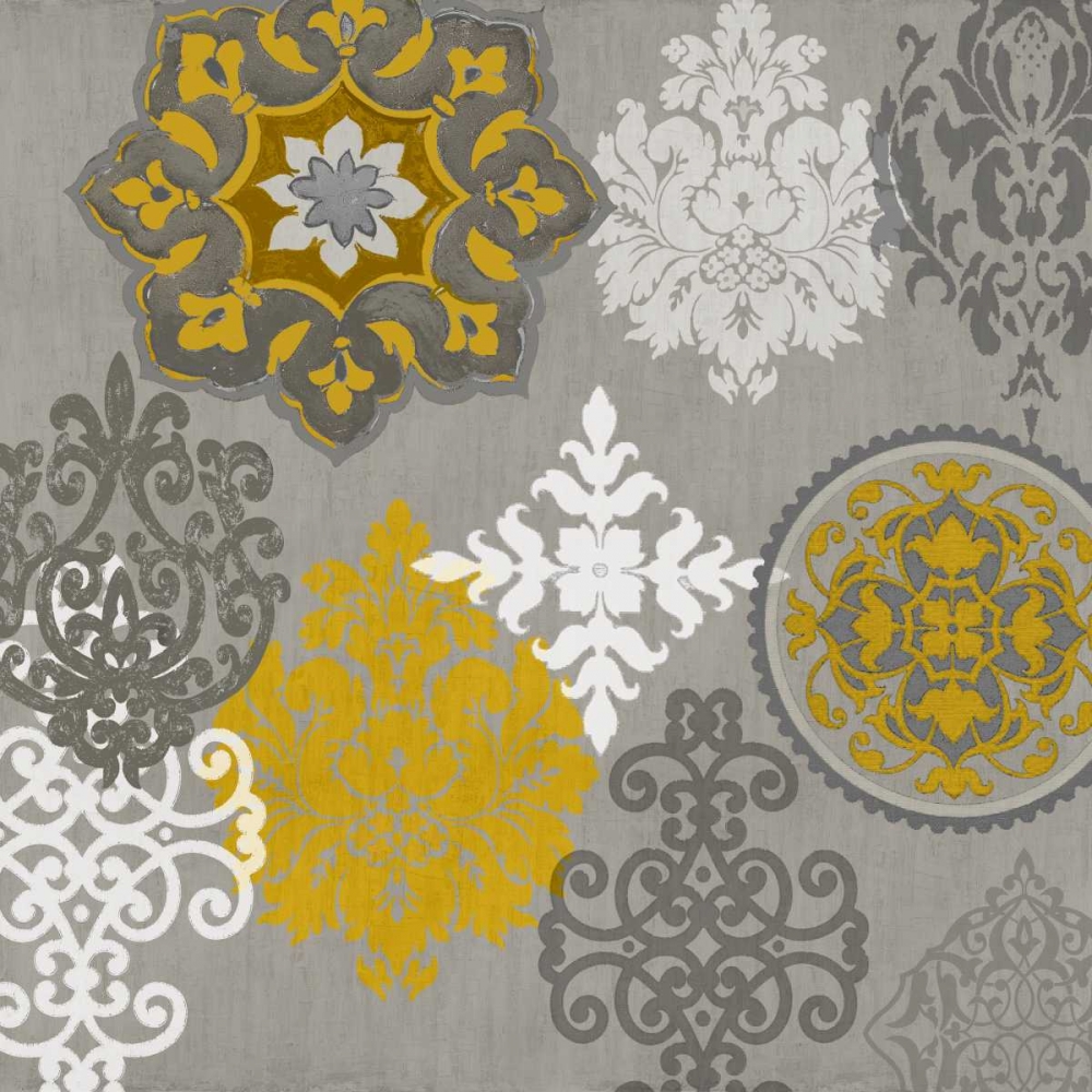 Decorative Ornaments In Gold I art print by Ellie Roberts for $57.95 CAD