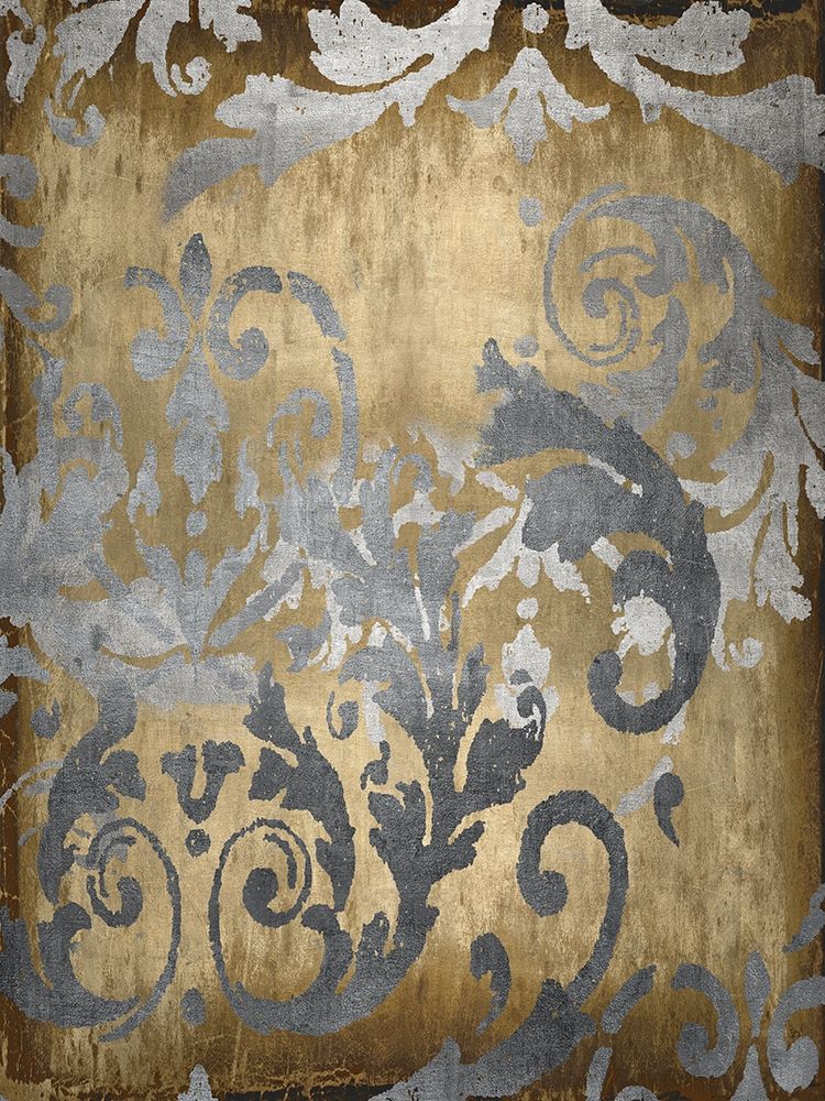 Damask in Gold I art print by Ellie Roberts for $57.95 CAD