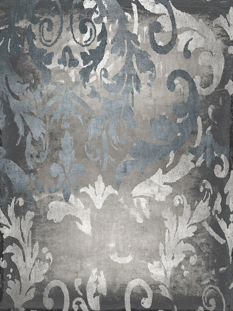 Damask in Silver I art print by Ellie Roberts for $57.95 CAD