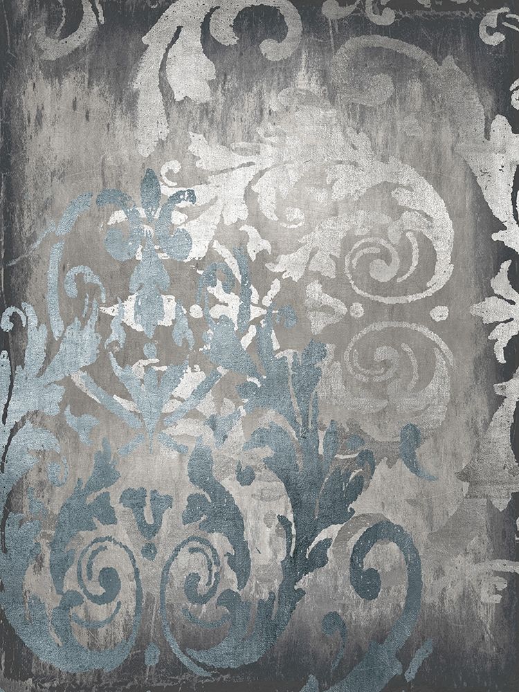 Damask in Silver II art print by Ellie Roberts for $57.95 CAD