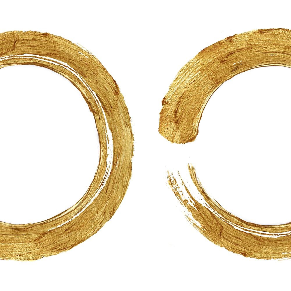 Gold Zen Circle on White II art print by Ellie Roberts for $57.95 CAD