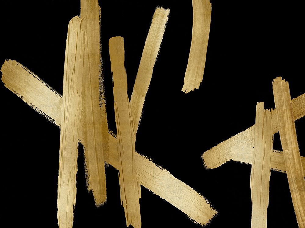 Strokes Gold on Black art print by Ellie Roberts for $57.95 CAD