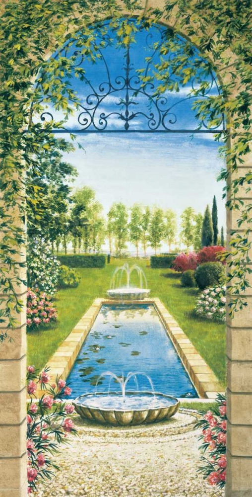 Giardino con ninfeo art print by Giovanbattista Mannarini for $57.95 CAD