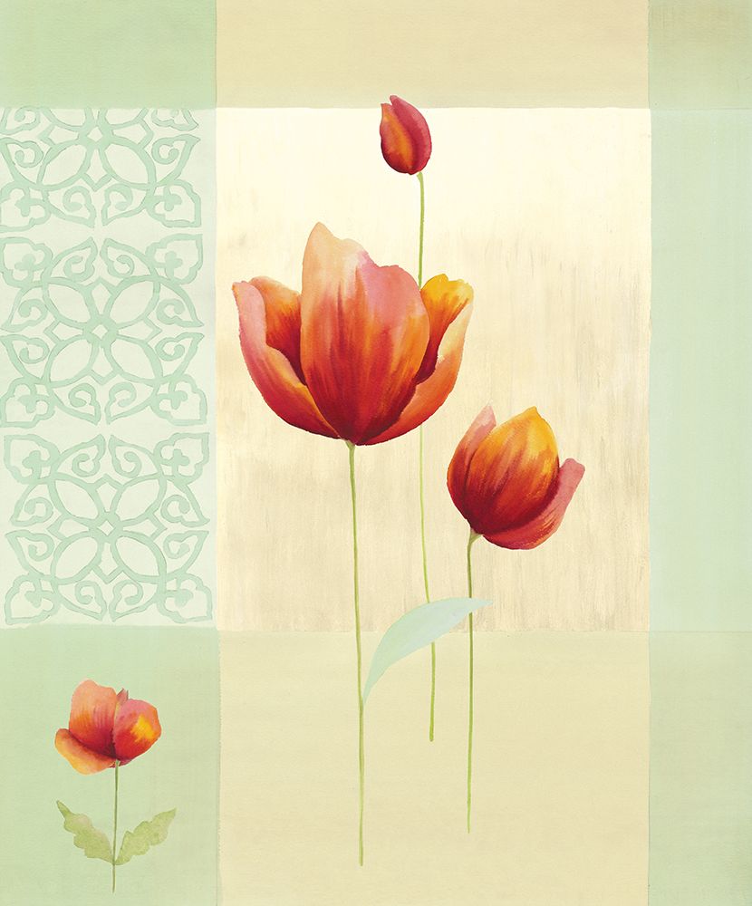Tulipes et coquelicots I art print by Genevieve Boulez for $57.95 CAD