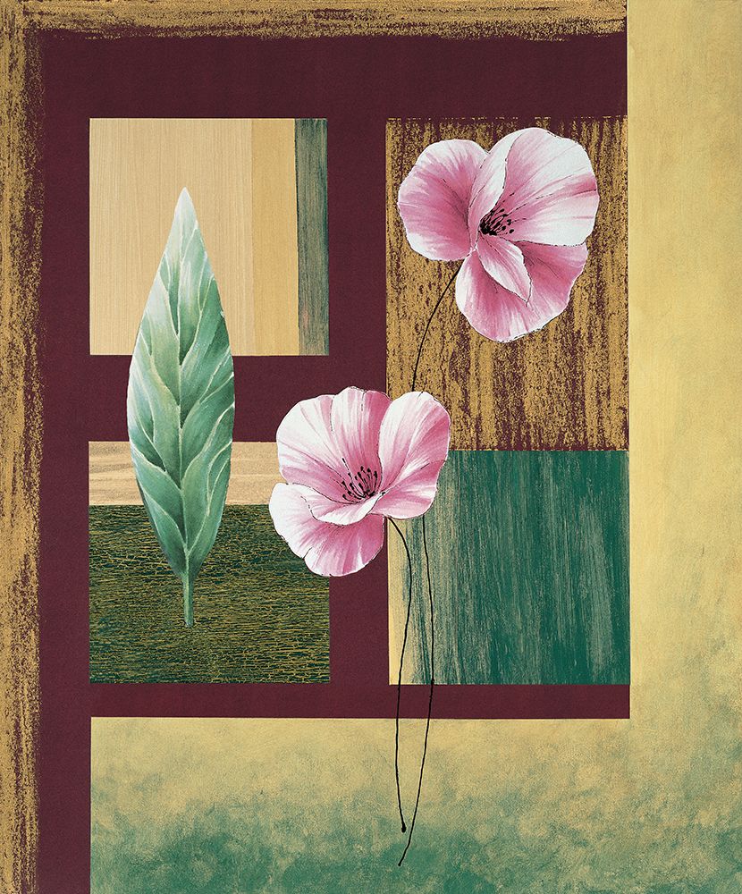 Coquelicots et feuilles II art print by Genevieve Boulez for $57.95 CAD