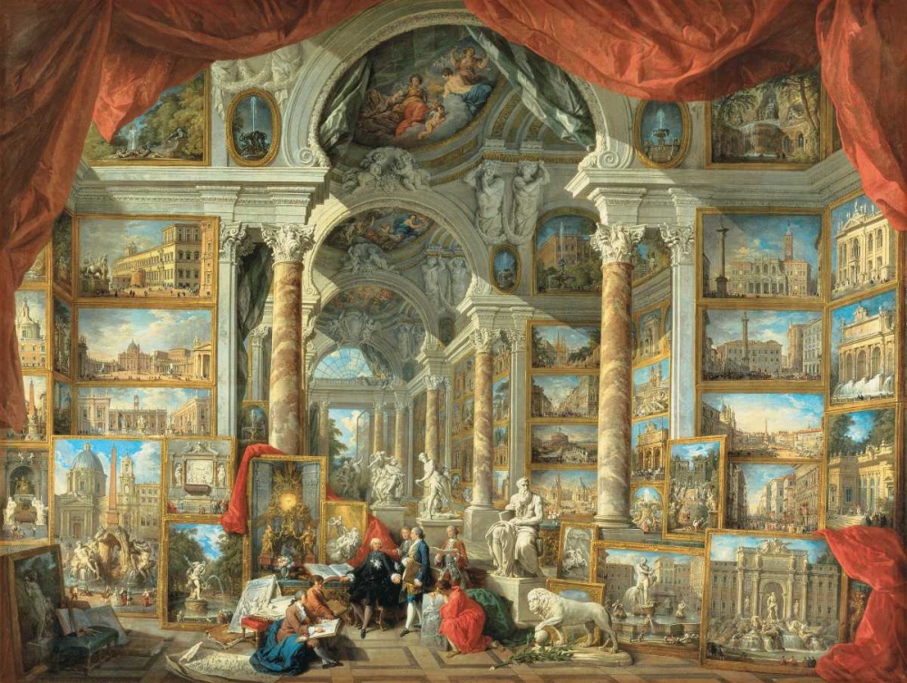Vedute di Roma moderna art print by Giovanni Paolo Panini for $57.95 CAD