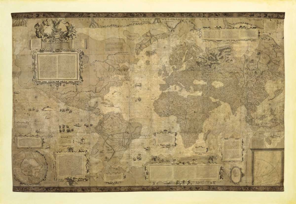 Orbis Terrae Descriptio art print by Gerardo Mercatore for $57.95 CAD
