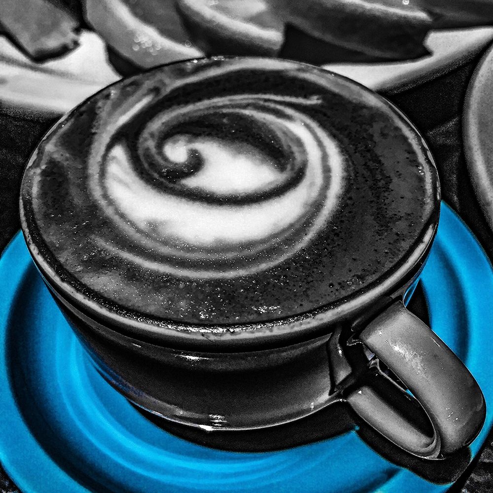 Latte Swirl Blue art print by Heidi Bannon for $57.95 CAD